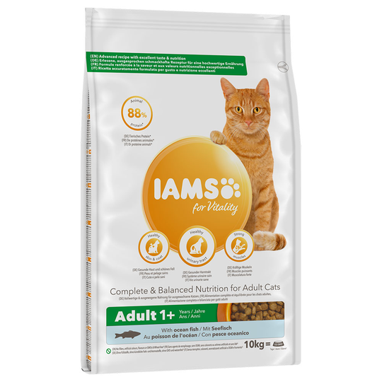 Iams kissanruoka erikoishintaan: 10% alennusta! - Adult Ocean Fish (10 kg)