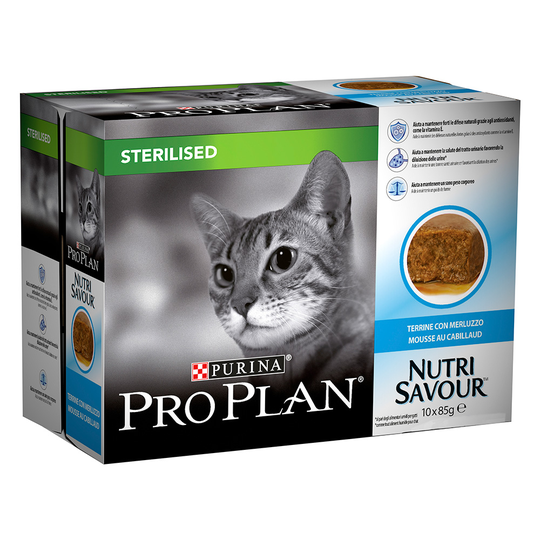 Purina Pro Plan Nutrisavour Sterilised 10 x 85 g - turska