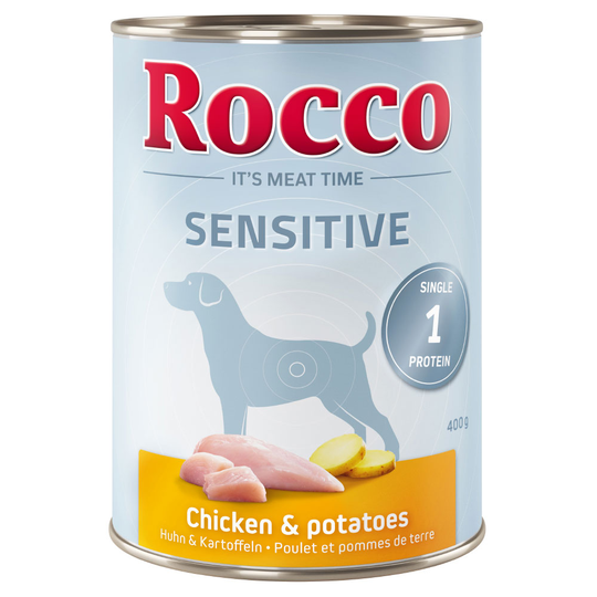 Rocco Sensitive 6 x 400 g - kana & peruna