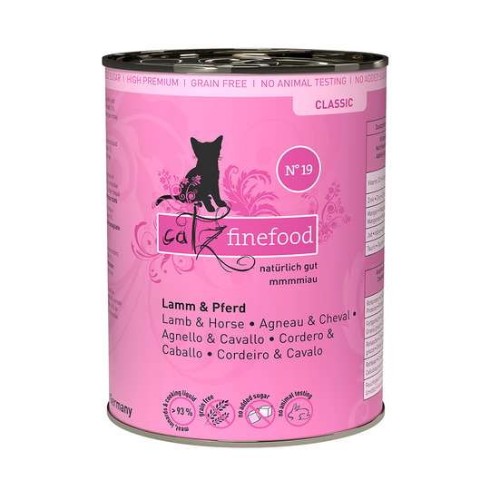 catz finefood -purkkiruoka 6 x 400 g - lammas ja hevonen
