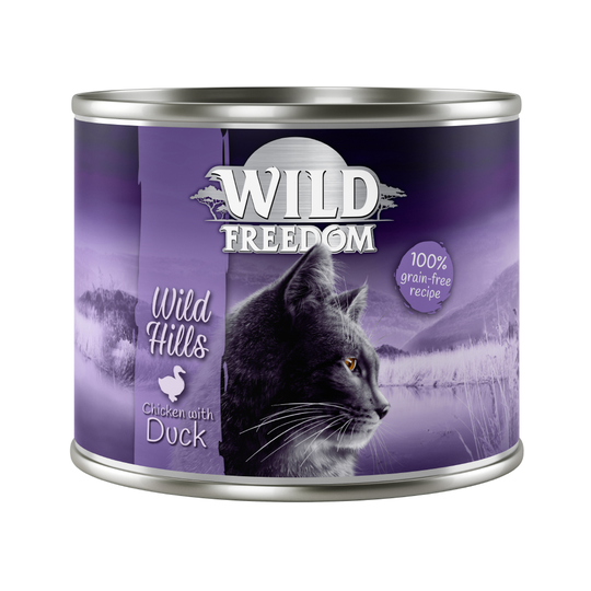 5 + 1 kaupan päälle! Wild Freedom 6 x 200 g - Wild Hills ankka & kana 6 x 200 g