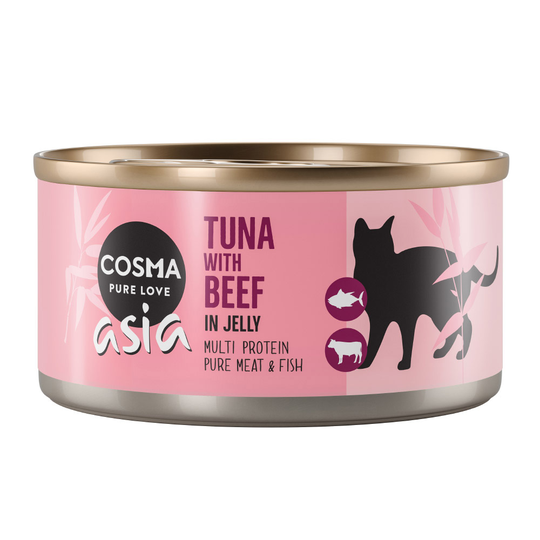 Cosma Asia hyytelössä 6 x 170 g - tonnikala & nauta