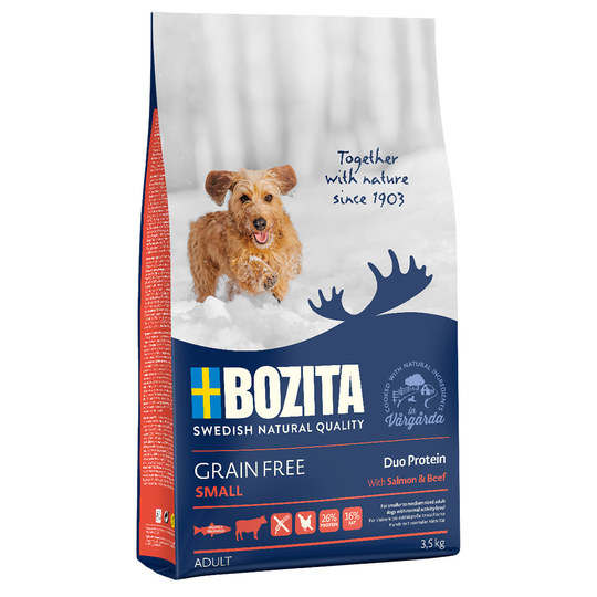 Bozita Grain Free Salmon & Beef pienikokoisille koirille - 3,5 kg