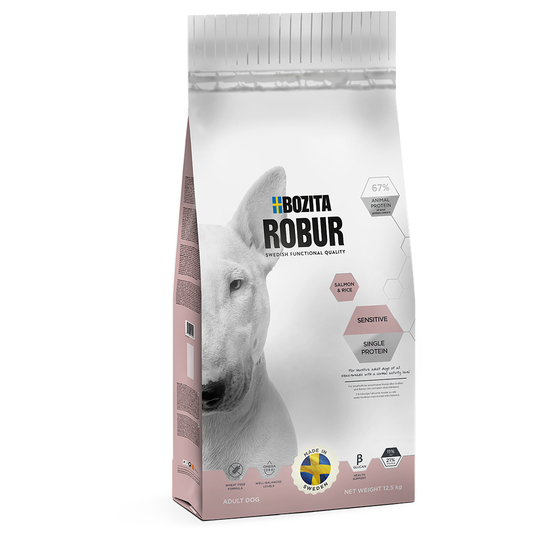 Bozita Robur Sensitive Single Protein Salmon & Rice - 12,5 kg