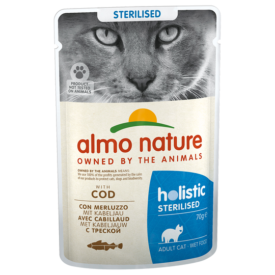 Almo Nature Holistic Sterilised 70 g - 12 x turska