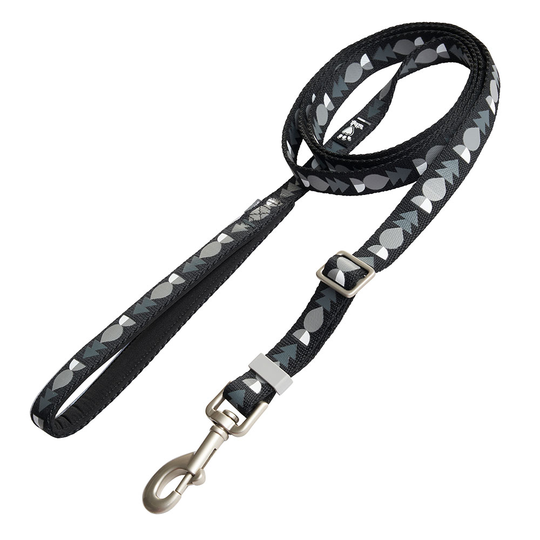 Hurtta Bare säädettävä talutushihna, coal - pituus 120-180 cm, leveys 20 mm