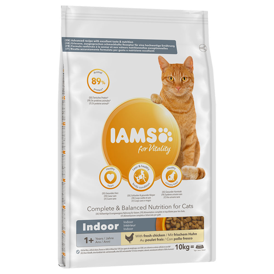 Iams kissanruoka erikoishintaan: 10% alennusta! - Adult Indoor Chicken (10 kg)