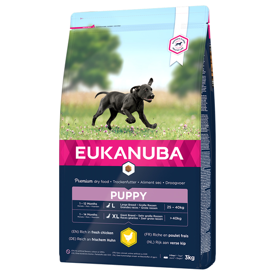 Eukanuba Breed Specific -koiranruokaa erikoishintaan! - 3 kg Puppy Large Breed Chicken
