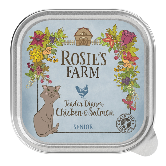 Rosie's Farm Senior 16 x 100 g - Senior: kana & lohi