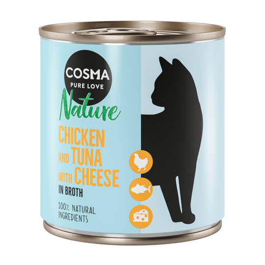 6 x 280 g Cosma Nature erikoishintaan! - kana, tonnikala & juusto
