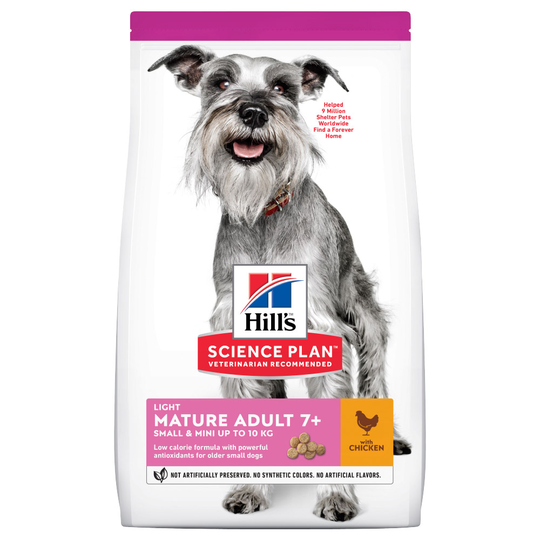 Hill's Science Plan Mature Adult 7+ Small & Mini Light Chicken - 2 x 2.5 kg