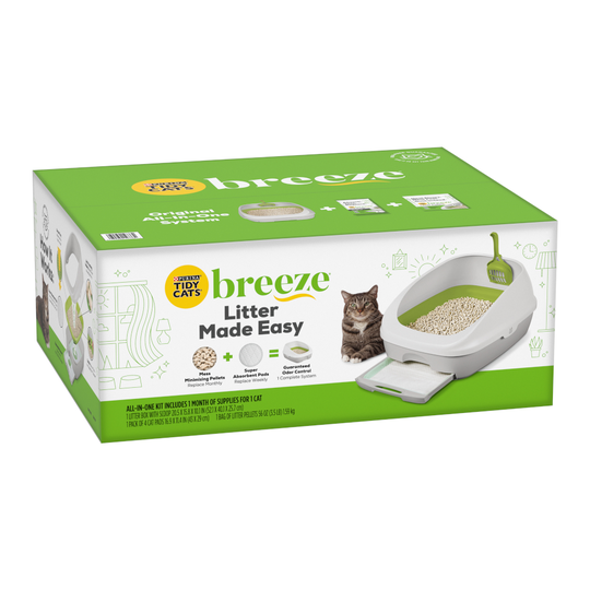 Purina Tidy Cats Breeze Cat Litter Box System - aloituspaketti (kissanvessa + tarvikkeet kuukaudeksi)