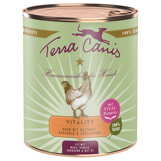 Terra Canis Vitality Menu 6 x 800 g - kana, kastanja, aprikoosi & lupiini