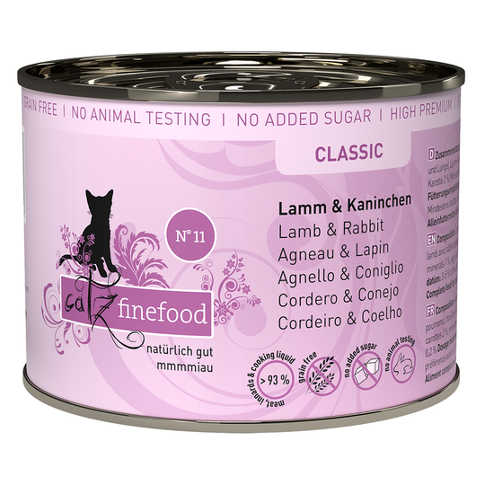 catz finefood -purkkiruoka 6 x 200 g - lammas & kani