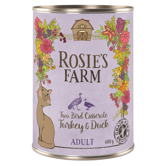Rosie's Farm Adult 6 x 400 g - kalkkuna & ankka