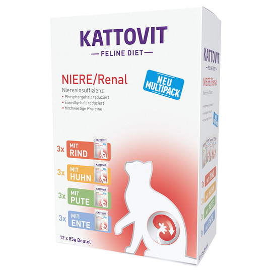 Kattovit Renal Pouches 12 x 85 g - Lajitelma (4 makua)