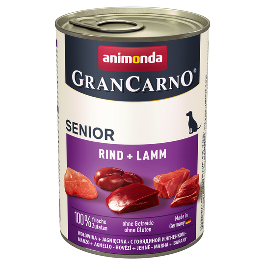 Animonda GranCarno Original -säästöpakkaus 24 x 400 g - Senior: nauta & lammas