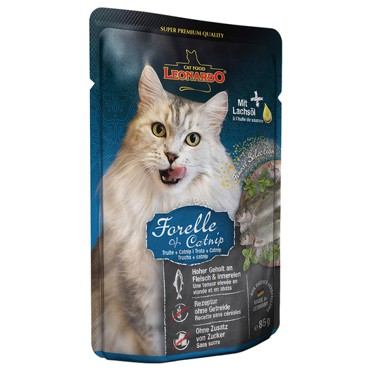 Leonardo Finest Selection Pouch 16 x 85 g - taimen & kissanminttu