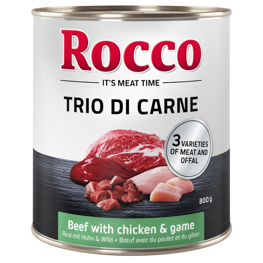 Special Edition: Rocco Classic Trio di Carne 6 x 800 g - nauta, kana & peura