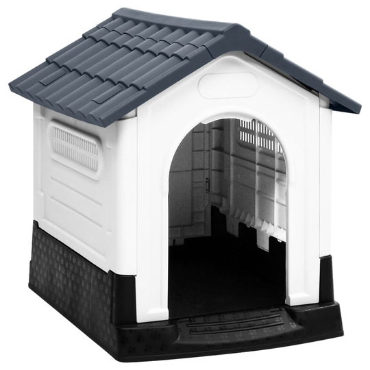 vidaXL Koirankoppi harmaa 57x68x66 cm polypropeeni