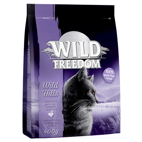 400 g Wild Freedom -kissanruokaa kokeiluhintaan! - Adult Wild Hills - Duck