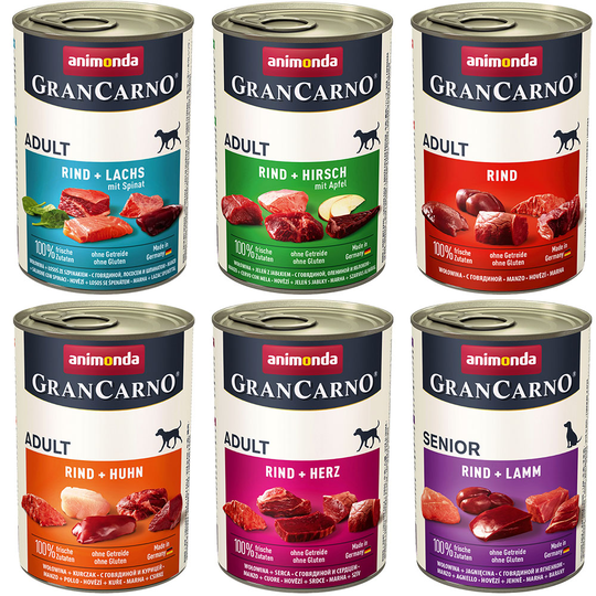 Animonda GranCarno Adult -lajitelmat 6 x 400 g - mix 1, 6 makua