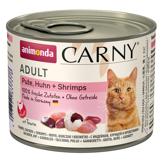 Animonda Carny Adult 6 x 200 g - kalkkuna, kana & katkarapu