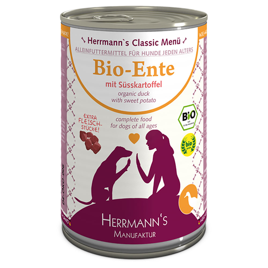 Herrmanns Menu 1 x 400 g, viljaton - luomuankka & luomubataatti