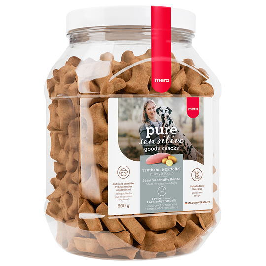 Meradog pure sensitive Goody Snacks, 600 g - kalkkuna & peruna, viljaton
