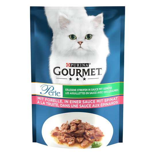 Gourmet Perle 26 x 85 g - taimen & pinaatti