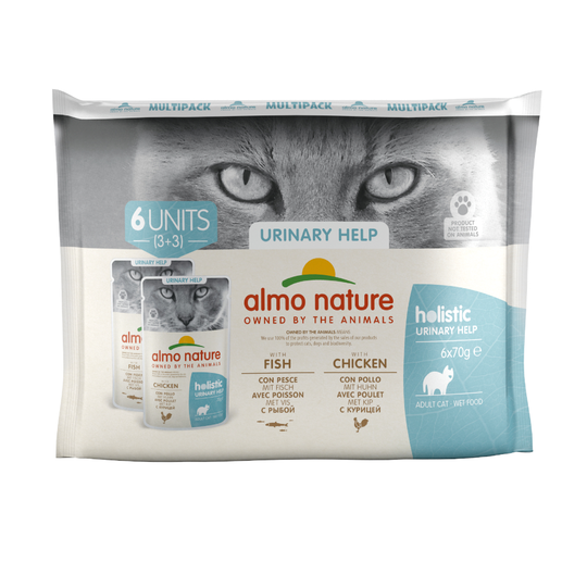 Almo Nature Holistic Urinary Help 70 g - mix: 3 x kala ja 3 x kana