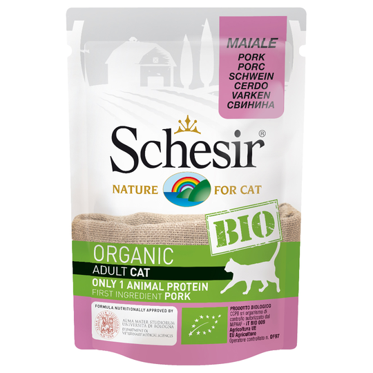 Schesir Organic Pouch 6 x 85 g - luomusika