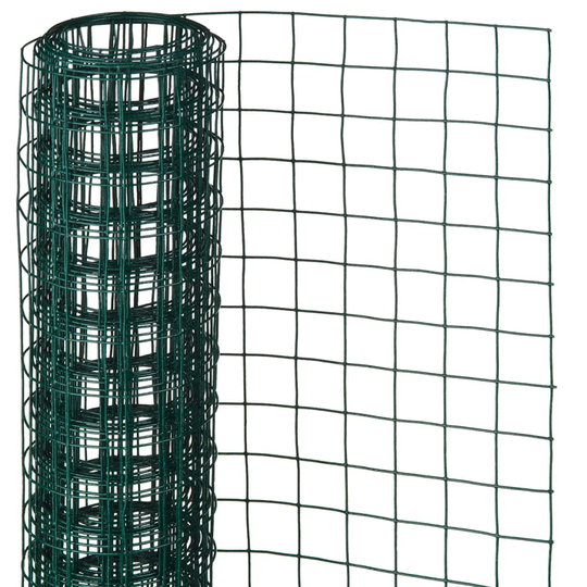 Nature Metalliverkko neliö 0,5x5m 13mm muovipäällysteinen teräs vihreä