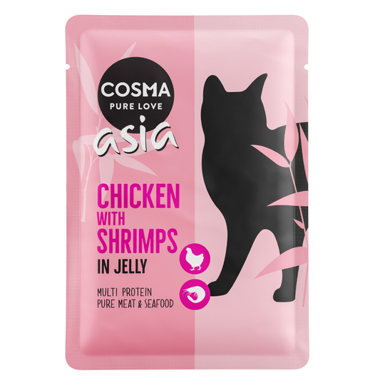 Cosma Asia Pouches 6 x 100 g - kana & katkarapu