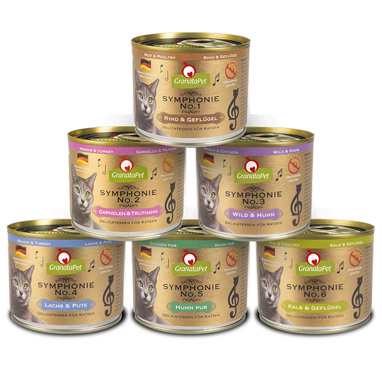 GranataPet Symphonie -säästöpakkaus 12 x 200 g - sekoitus, 6 makua