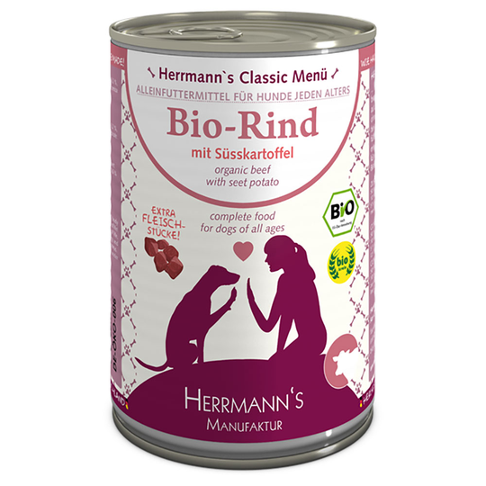 Herrmanns Menu 1 x 400 g, viljaton - luomunaudanliha & luomubataatti
