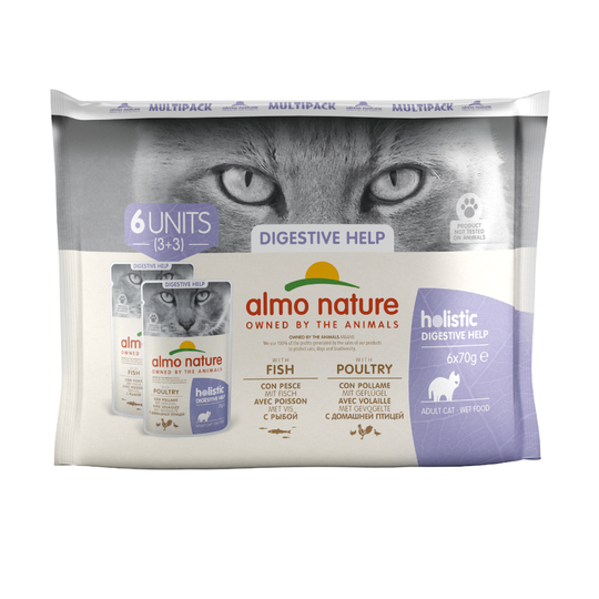 Almo Nature Holistic Digestive Help - mix: 3 x siipikarja ja 3 x kala