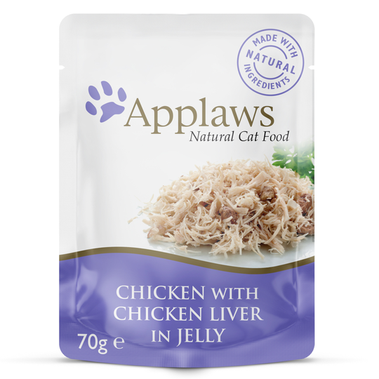 Applaws Pouch in Jelly 16 x 70 g - kana & maksa