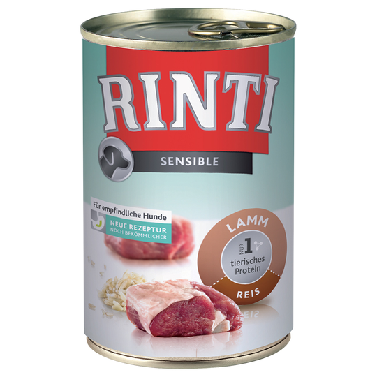 RINTI Sensible 6 x 400 g - lammas & riisi