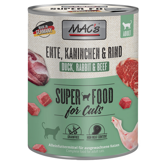 MAC´s Cat -kissanruoka 6 x 800 g - ankka, kani, nauta