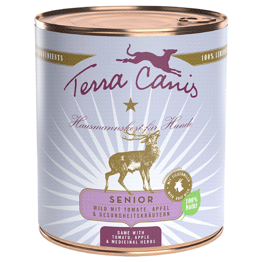 Terra Canis Senior viljaton 6 x 800 g - riista, tomaatit, omena & yrtit