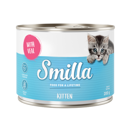 Smilla Kitten 6 x 200 g - vasikka