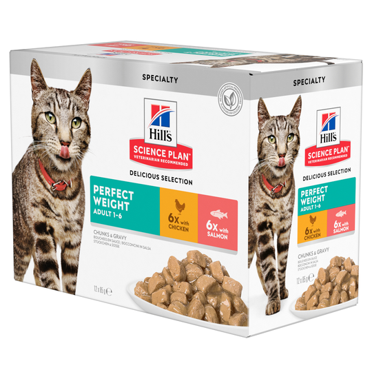 Hill's Science Plan Adult Perfect Weight - 12 x 85 g Chicken & Salmon
