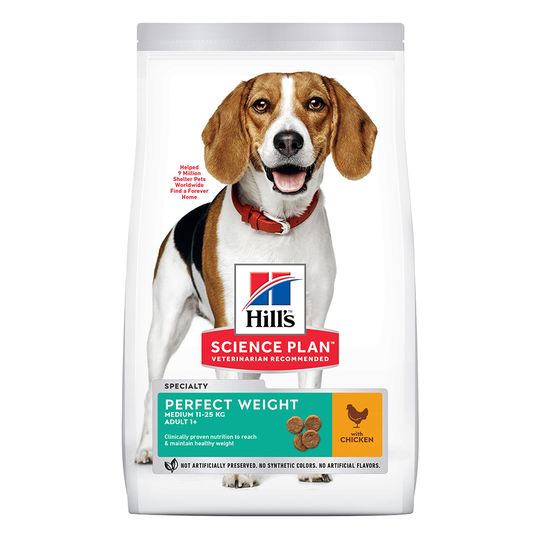 Hill's Science Plan -säästöpakkaus: 2 x suuri pakkaus - 2 x 12 kg Adult Perfect Weight Medium Chicken