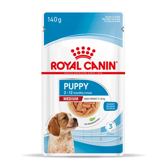 Royal Canin Medium Puppy in Gravy - 10 x 140 g