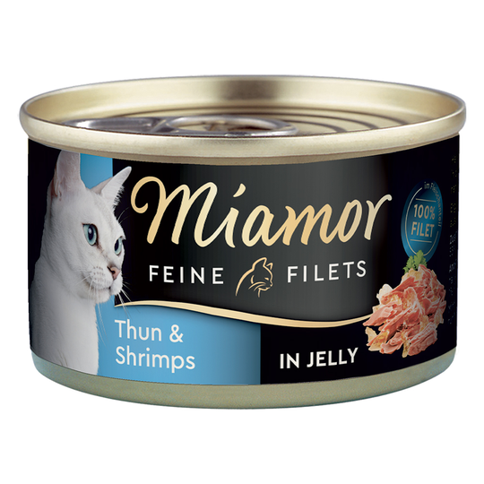 Miamor Fine Filets 1 x 100 g - vaalea tonnikala & katkarapu hyytelössä