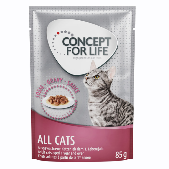 Concept for Life Jelly & Gravy -sekoituspakkaus 24 x 85 g - All Cats in Gravy + Jelly