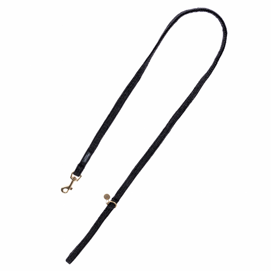 Nomad Tales Calma -talutushihna, ebony - 120 cm pitkä, 15 mm leveä