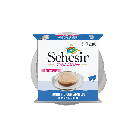 Schesir Petit Delice in Mousse 12 x 40 g - tonnikala ja lammas