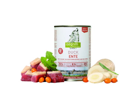 Isegrim Adult 6 x 400 g - ankka, palsternakka, tyrnimarjat ja villiyrtit
